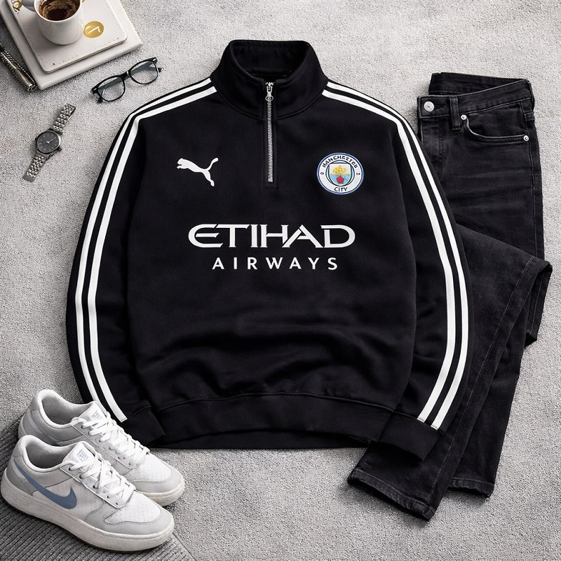 دورس نیم زیپ منچستر سیتی-مشکی